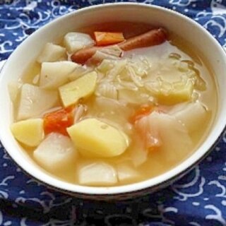 圧力鍋で　柔らか野菜のスープ